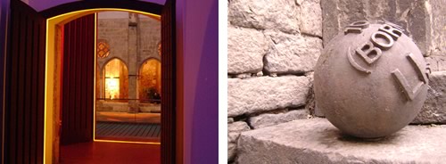 bcn_art_routes_guide_config1 James Turrell’s neon installation in an eighteenth-century building revitalises and accentuates the old architecture. Consisting of several scattered iron forms, Jaume Plensa's work references the Born’s history as a key scenario in the 1714 siege of Barcelona