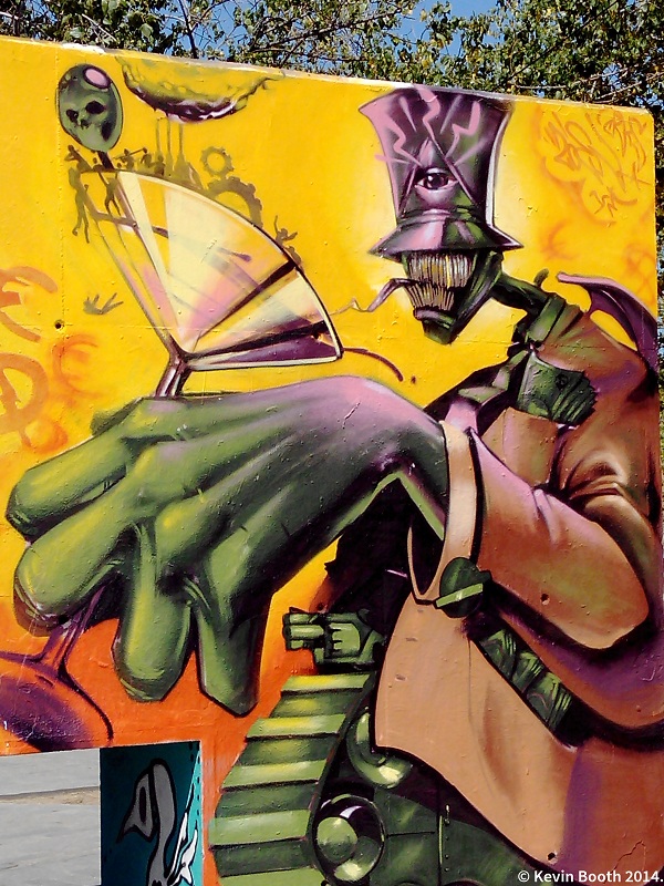 The graffiti varies from the innocuous to wanting to convey a political message