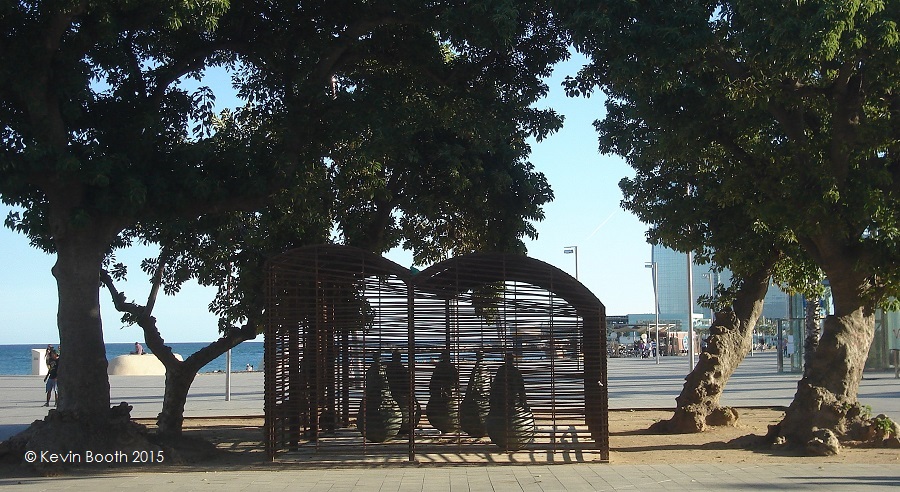 Art is the product of its surroundings, so even as the spreading trees form part of the experience, so too do the bikini-clad throngs