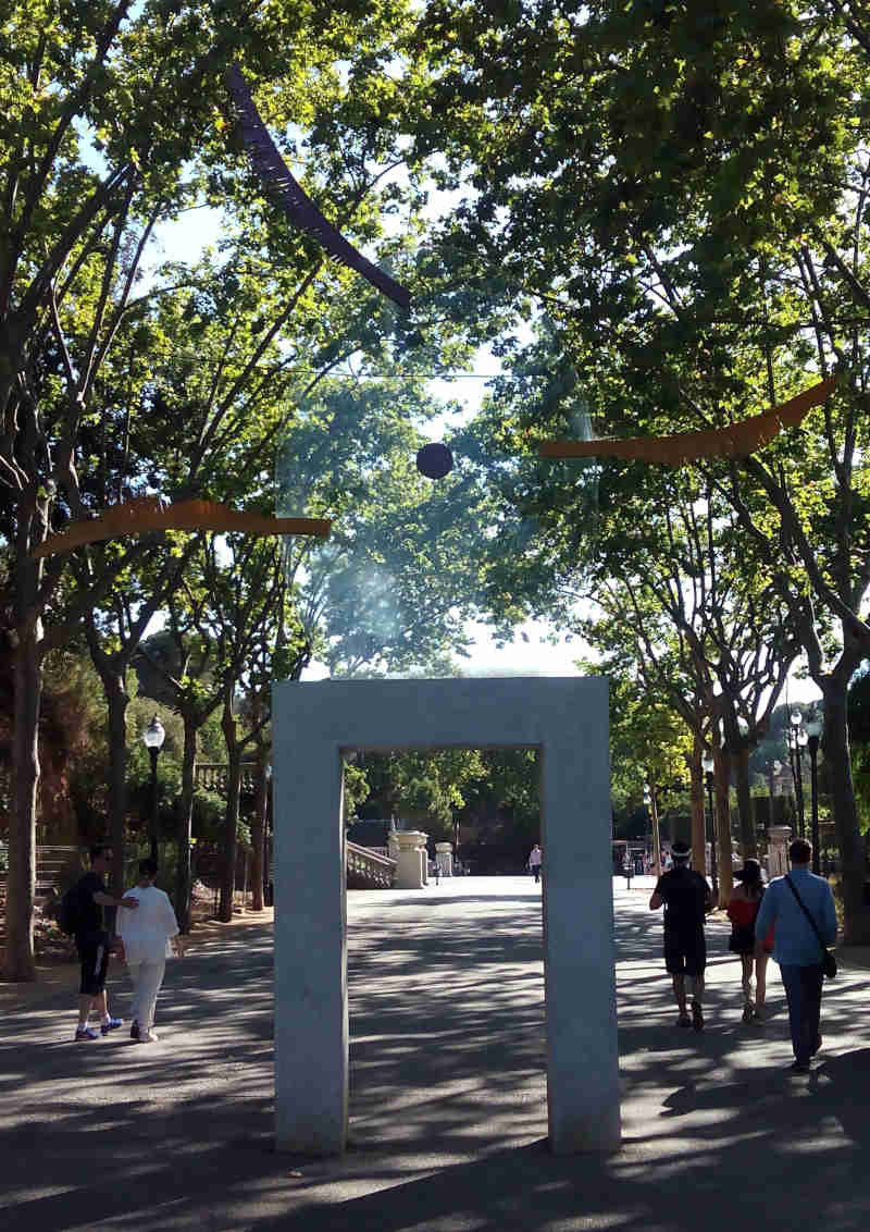 Silvia Gubern’s installation Feníxia on Passeig de Jean Forestier, a stone’s throw from Montjuïc’s Magic Fountain